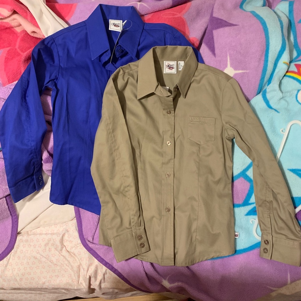 Two cruel girl long sleeve button up shirts